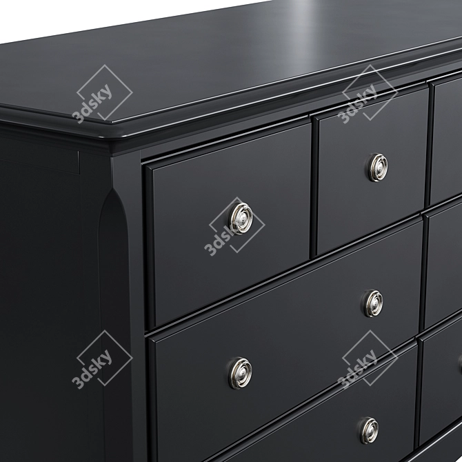 Venice 8-Drawer Chest: Stylish Storage Solution 3D model image 2