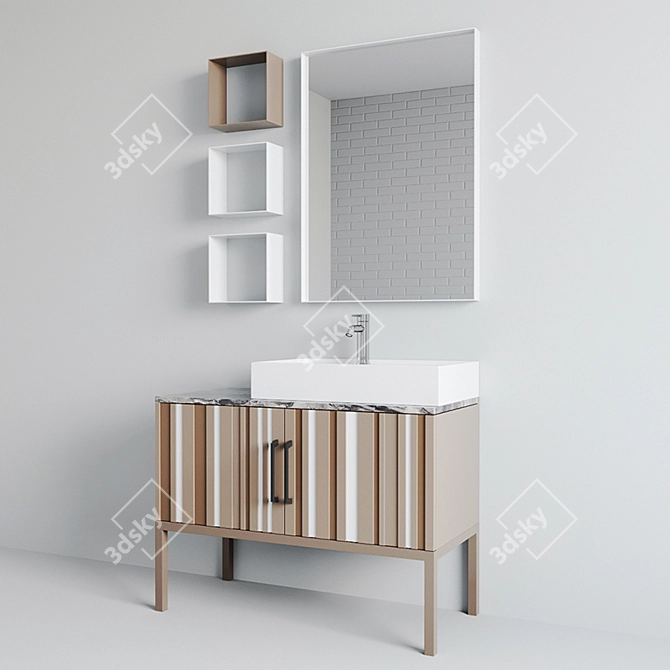 Alice Hide Bathroom Set 3D model image 4