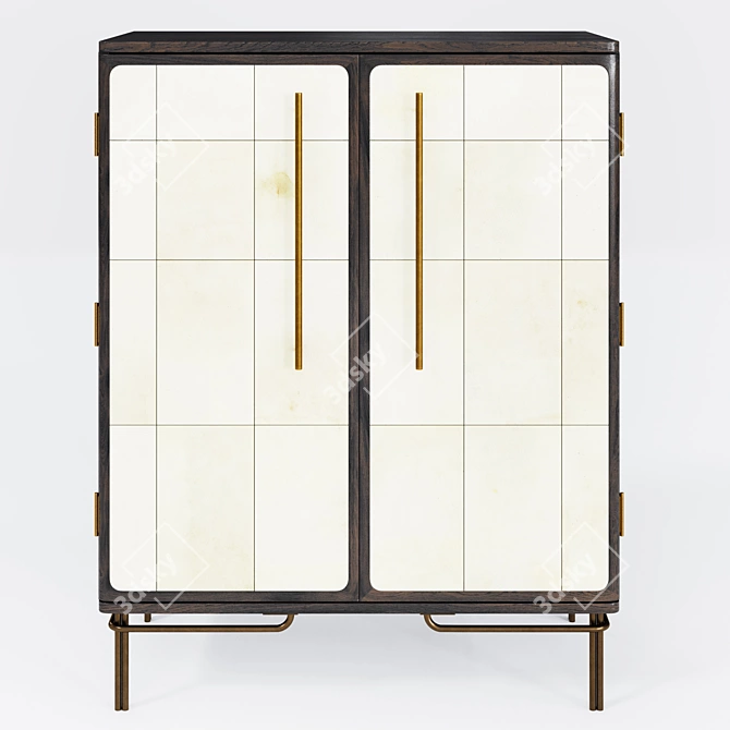 Exquisite Arteriors Edison Cabinet: Elegant Design & Superior Craftsmanship 3D model image 2