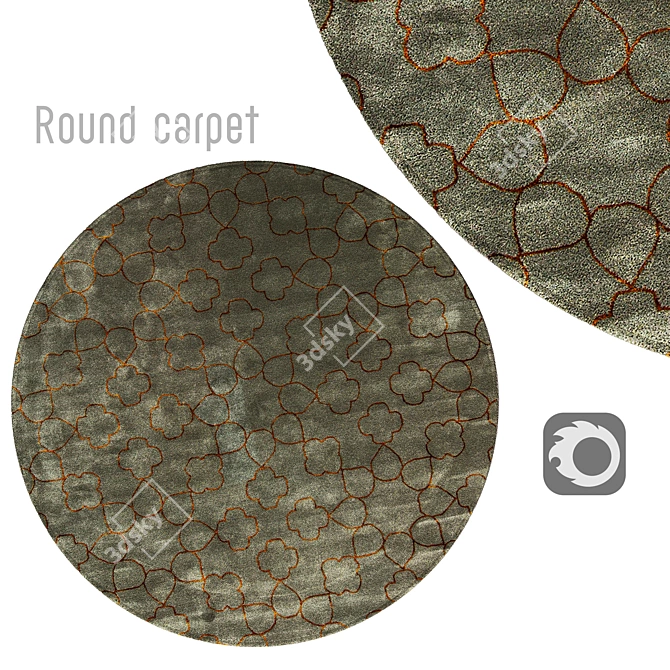 Circular Carpets for Stylish Interiors 3D model image 1