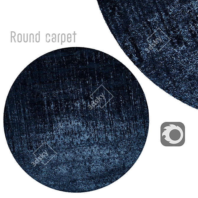 Round Rugs for Chic Interiors 3D model image 1