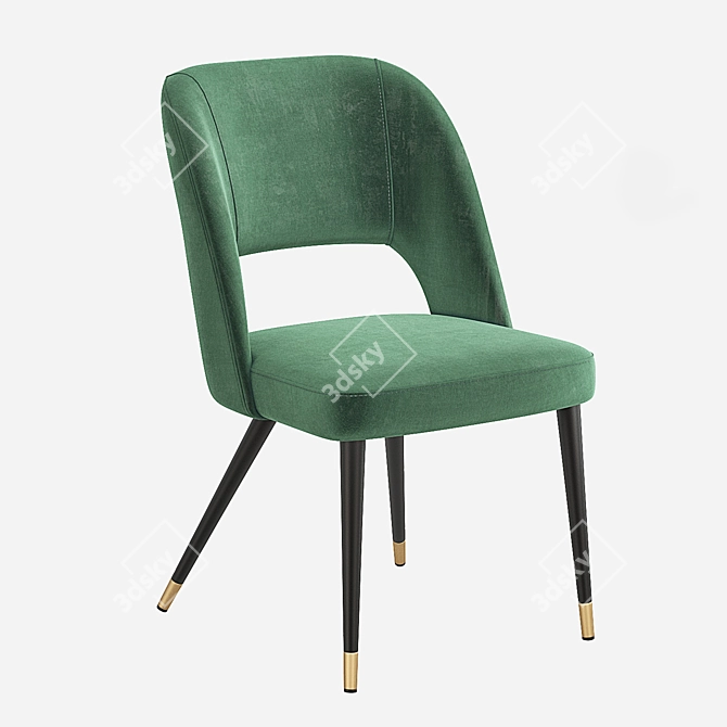 Elegant Eichholtz CIPRIA Velvet Dining Chair 3D model image 4