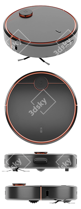 Xiaomi Mi Robot Vacuum - Efficient Black 3D model image 2