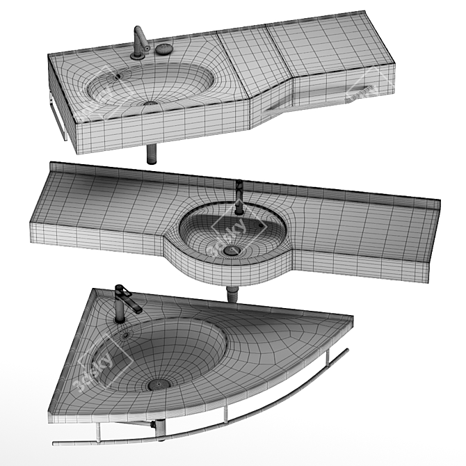 Aquaton Hotel 2/127 L Set 3D model image 3