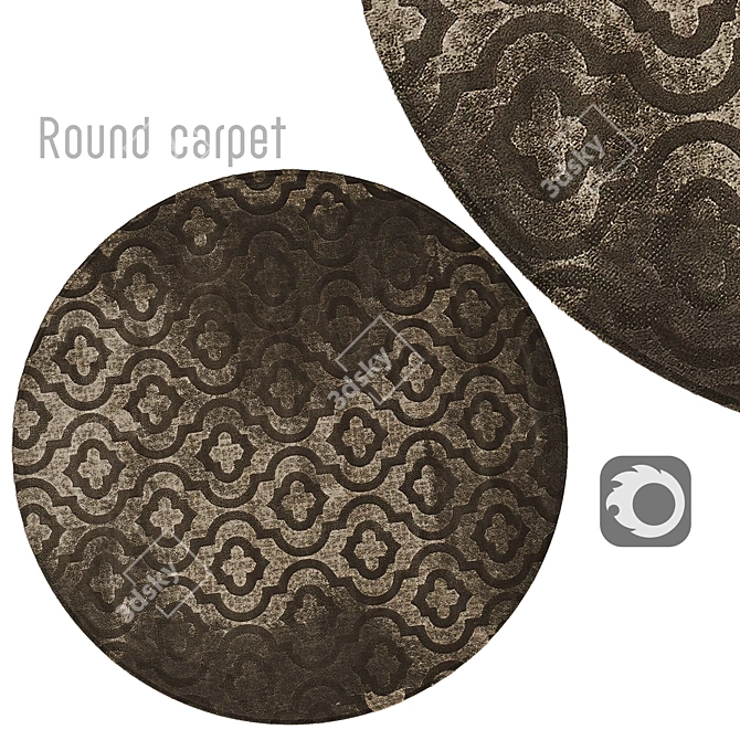 Elegant Round Rugs for Your Interior 3D model image 1