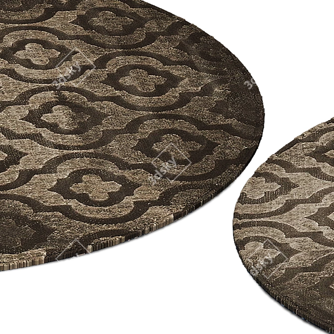 Elegant Round Rugs for Your Interior 3D model image 2