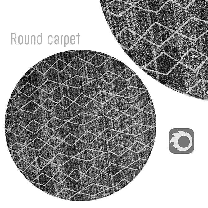 Circular Interior Carpets 3D model image 1