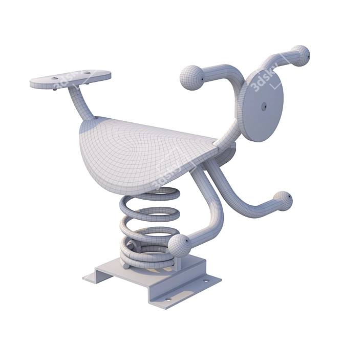 Eco Racer Spring Rocker: Fun and Eco-Friendly 3D model image 3