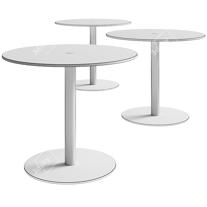 Sleek Swiss Restaurant Table 3D model image 2