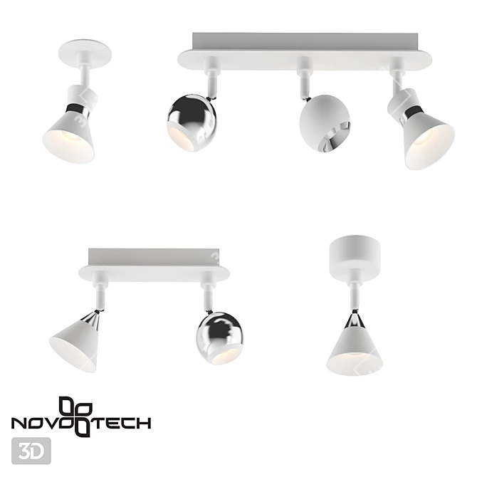 Modular LED Luminaire: Novotech Compo 3D model image 1