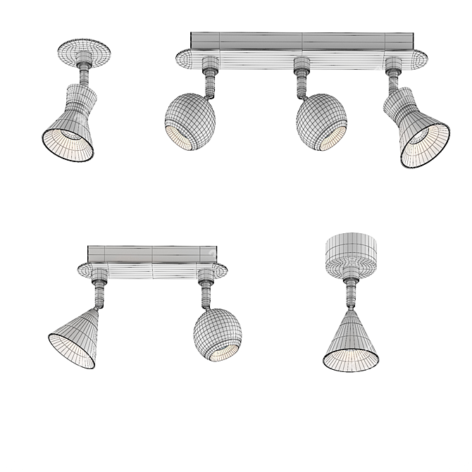 Modular LED Luminaire: Novotech Compo 3D model image 2