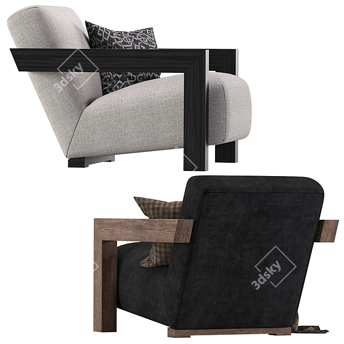 Elegant Coco Republic CR Occasional Chair 3D model image 3