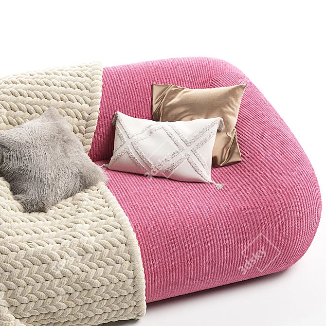 Sophisticated Smile Sofa by Paola Lenti 3D model image 4