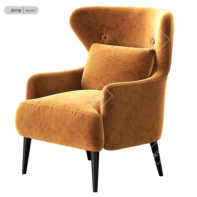 Versatile Ottavia Chair - Stylish and Comfortable 3D model image 2