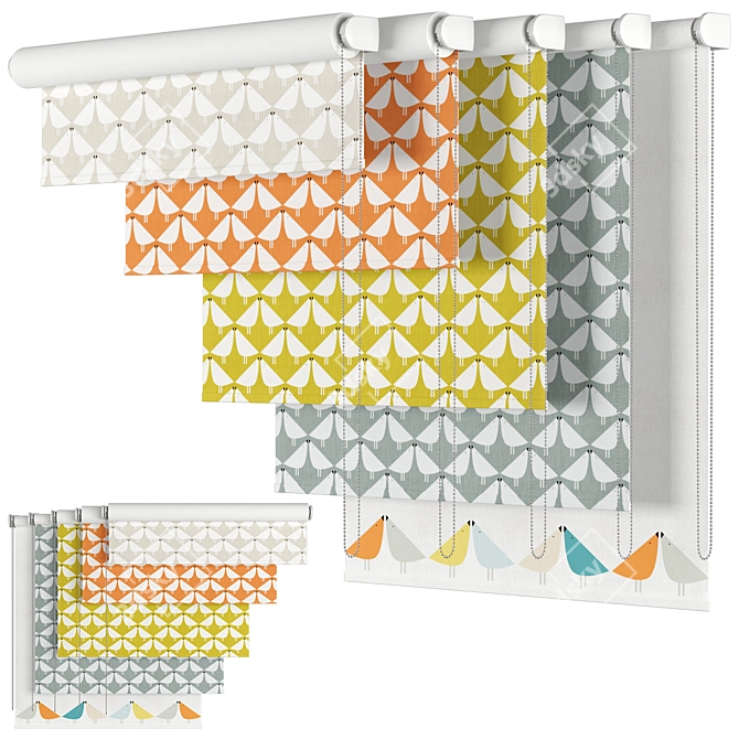 Customizable Roller Blind | Lintu [36-inch] 3D model image 1