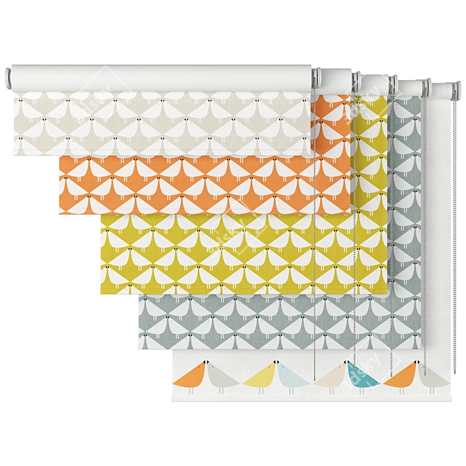 Customizable Roller Blind | Lintu [36-inch] 3D model image 2