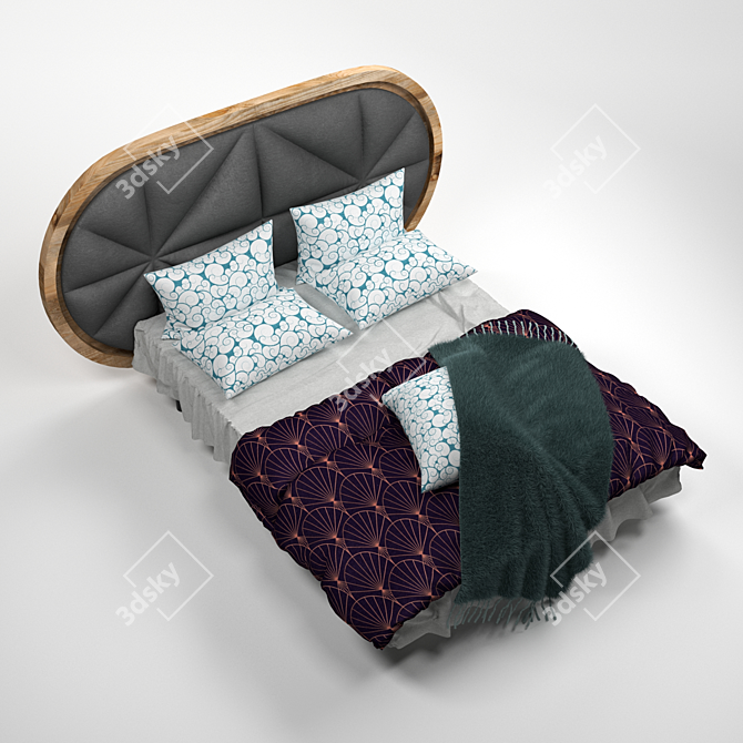 Cozy and Comfortable Casper Bed 3D model image 2