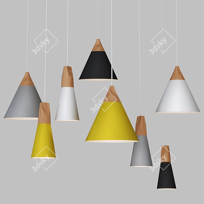 Scandinavian Style Pendant Lights 3D model image 1