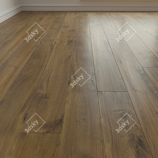 Title: Lorenzo Oak Laminate Parquet 3D model image 1