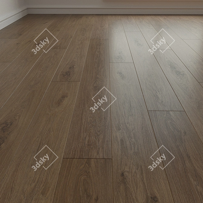  3D Laminate Parquet Flooring 3D model image 1