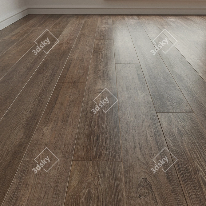 Title: 204 Parquet Laminate - High-Resolution, Seamless Flooring 3D model image 1