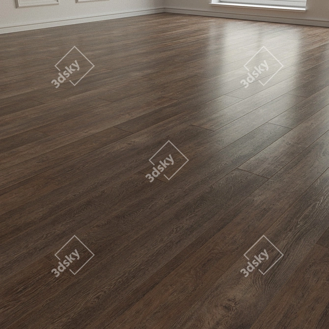 Title: 204 Parquet Laminate - High-Resolution, Seamless Flooring 3D model image 2