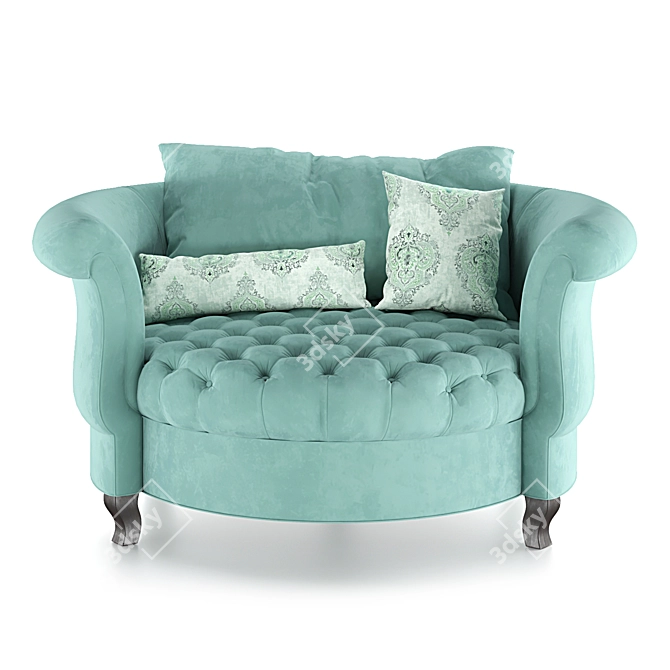 Haute House Harlow Sage Cuddle Chair - Luxury Comfort for Your Home 3D model image 3