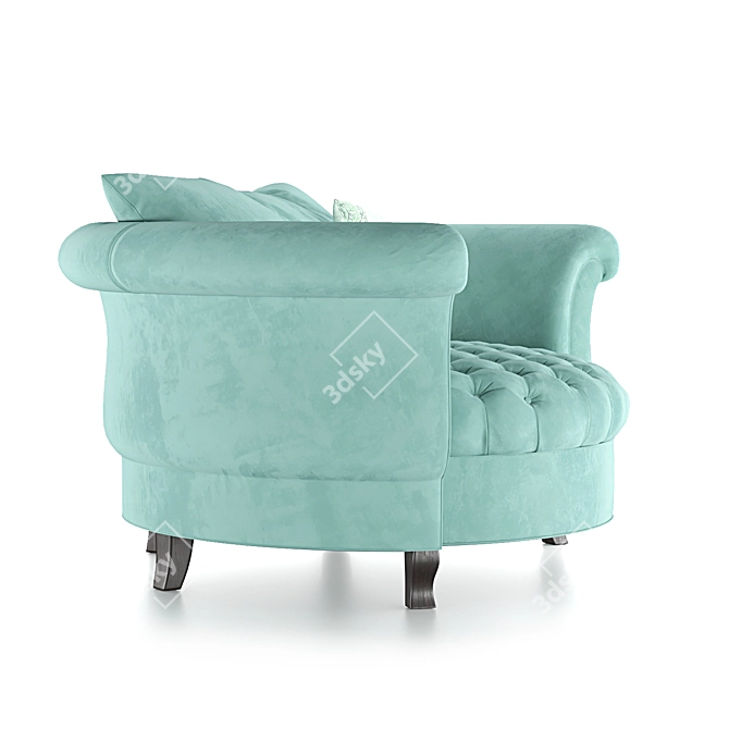 Haute House Harlow Sage Cuddle Chair - Luxury Comfort for Your Home 3D model image 4