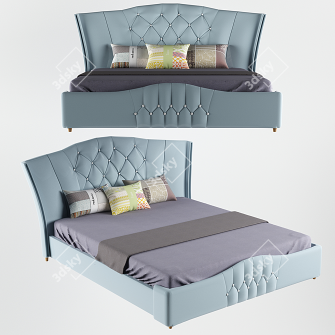 Cozy Dream Bed 3D model image 2