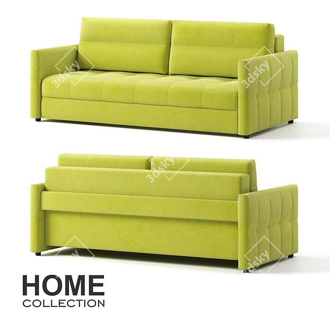 Drim 3-Seater Velvet Sofa 3D model image 1