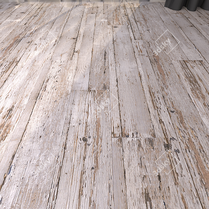Rustic Wood Grey Flooring 3D model image 1
