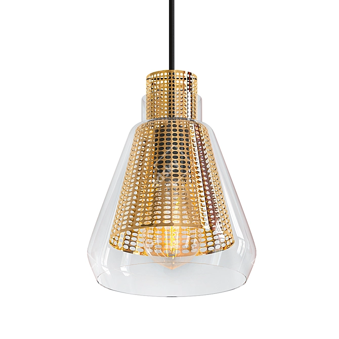 Vintage Mercury Pendant Light 3D model image 1