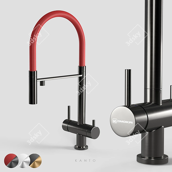 Omoikiri Kanto: Flexible Hose Mixer 3D model image 1