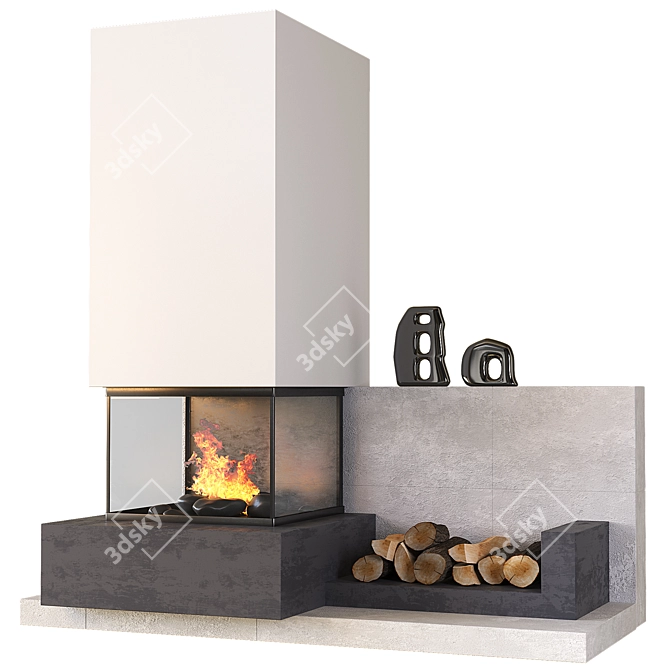 Modern Fire Pit: Stylish Design, Multiple Formats 3D model image 1