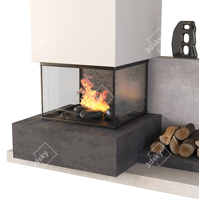 Modern Fire Pit: Stylish Design, Multiple Formats 3D model image 2