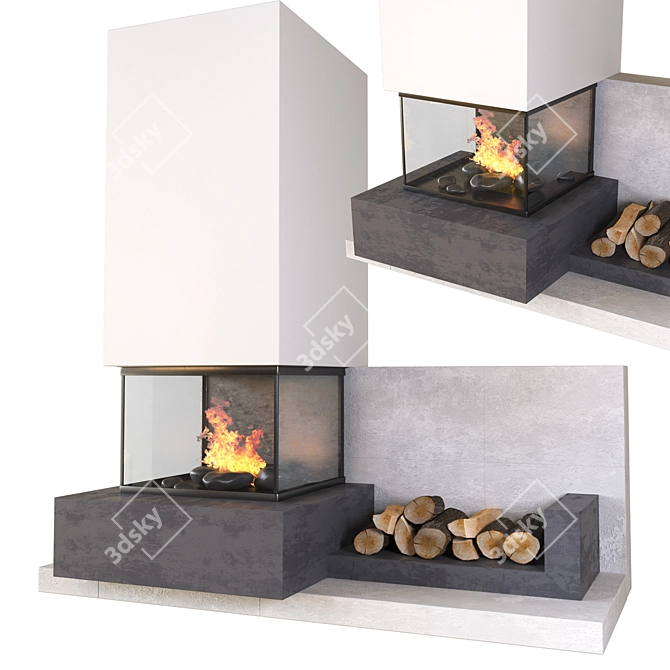 Modern Fire Pit: Stylish Design, Multiple Formats 3D model image 4