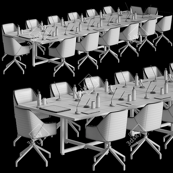 Modern Conference Table - Stylish Design 3D model image 4