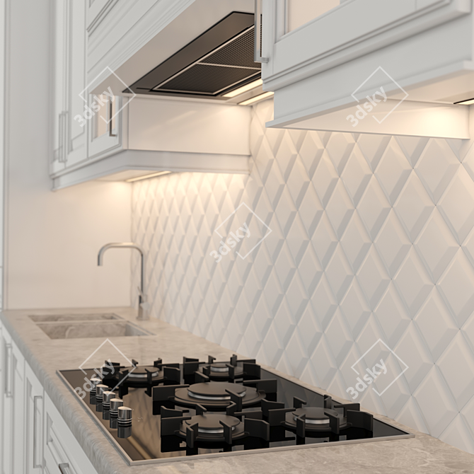 Classic Kitchen: Versatile and High-Quality 3D model image 3