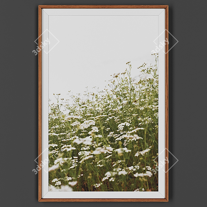 Wooden Framed Artwork 3D model image 1