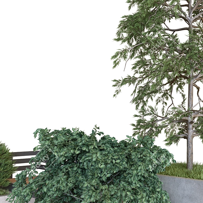 Eco-Bench: Plants Tree Set 3D model image 2