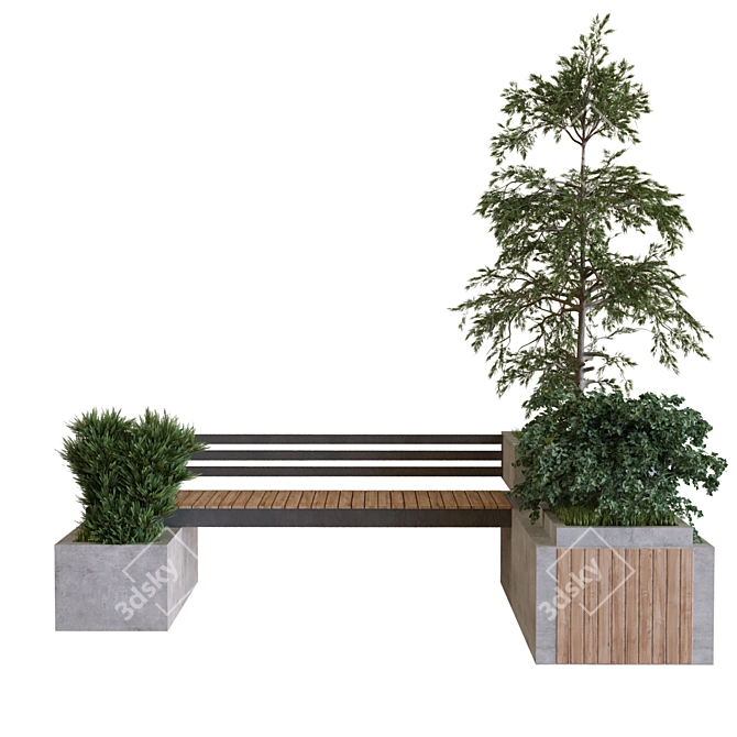 Eco-Bench: Plants Tree Set 3D model image 3