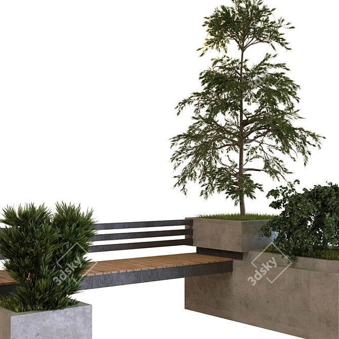 Eco-Bench: Plants Tree Set 3D model image 4