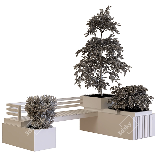 Eco-Bench: Plants Tree Set 3D model image 5