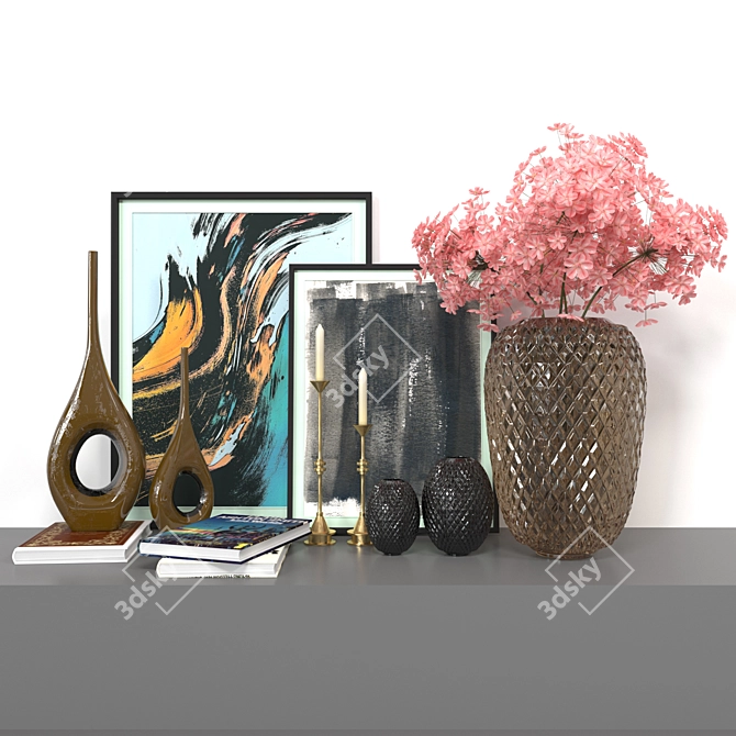 Elegant Decor Set 3D model image 1