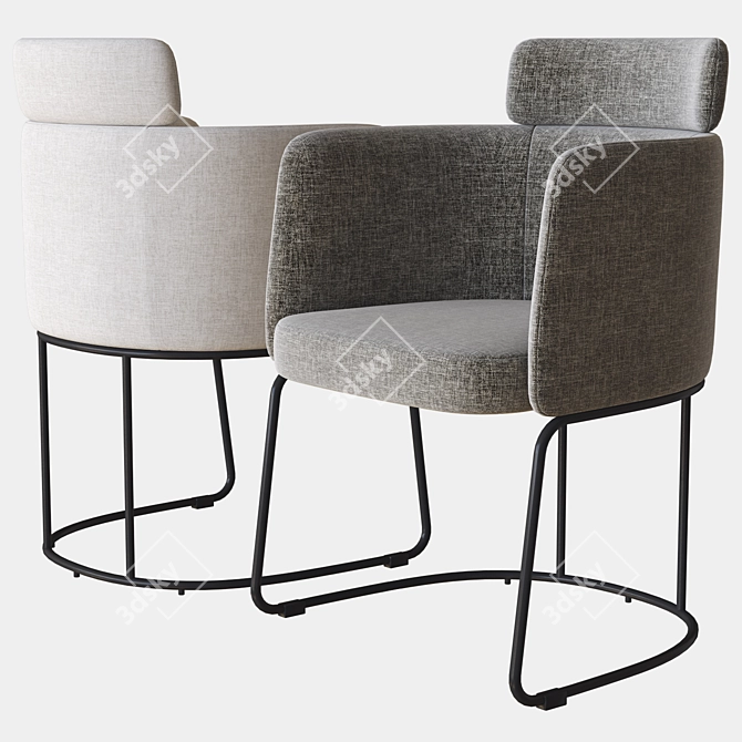 Modern Claire Chair: Ditre Italia 3D model image 1