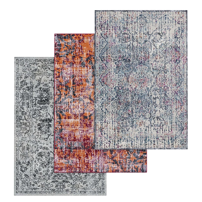 Luxury Carpet Set | High-Quality Textures 3D model image 1