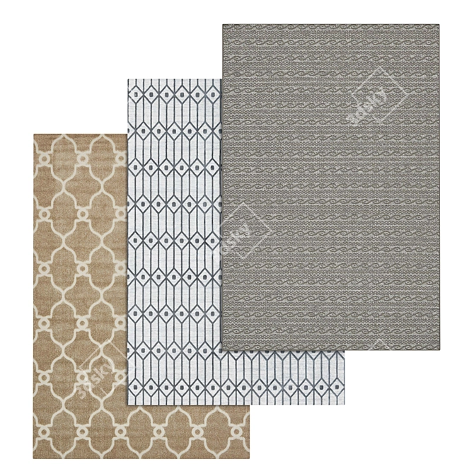 Luxury Carpet Set: Versatile Designs 3D model image 1