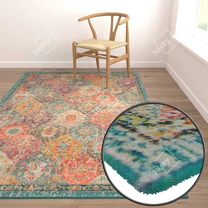 Luxury Carpets Set 1802 | High-Quality Textures 3D model image 5