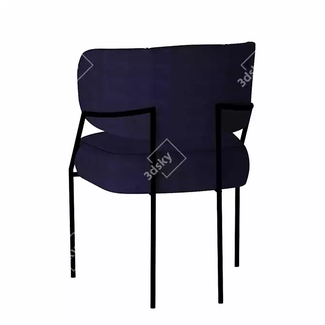 Modern Blue Chair 3D model image 3