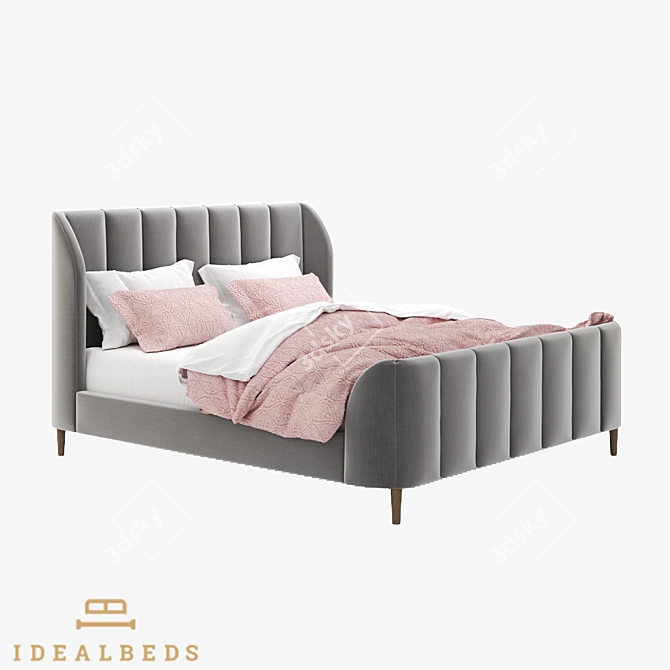 Valentina Classic King Bed 3D model image 1